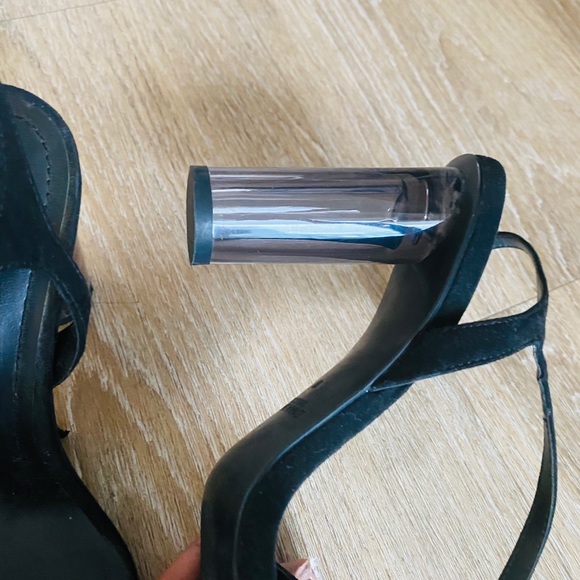 Zara suede heels with clear heel - Picture 3 of 10